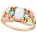 Opal with Blue Topaz Ladies' Ring - by Landstrom's